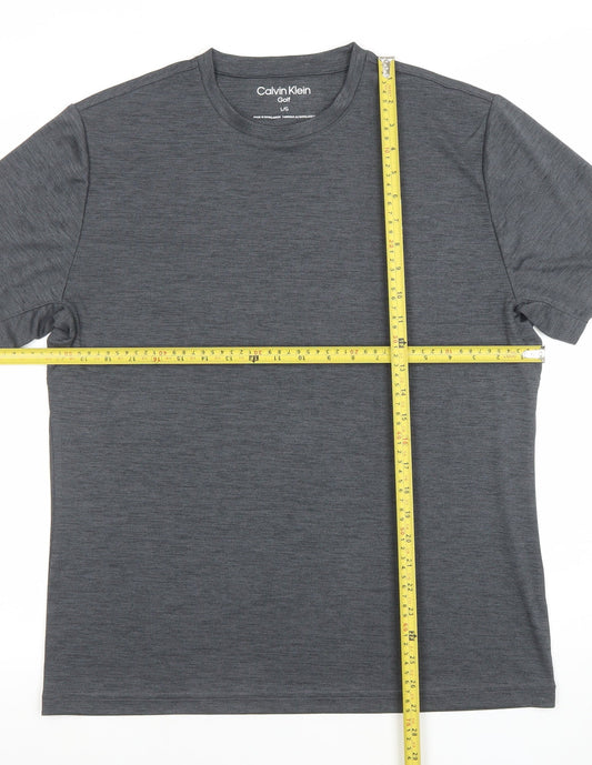 Mens UK Size L Calvin Klein Grey Golf T-Shirt