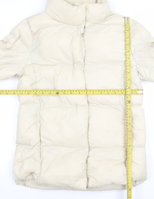 Womens UK Size 8 Marks and Spencer Beige Puffer Jacket
