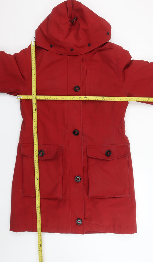 Womens UK Size 10 Marks and Spencer Red Parka Coat