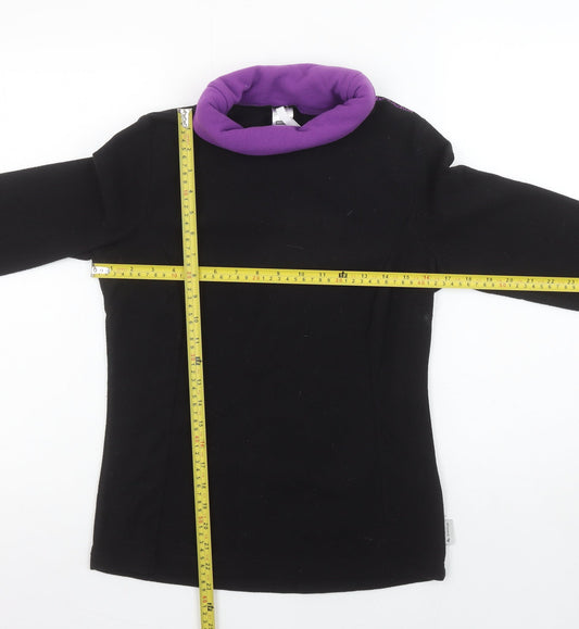 Womens UK Size S DECATHLON Black Pullover Sweatshirt