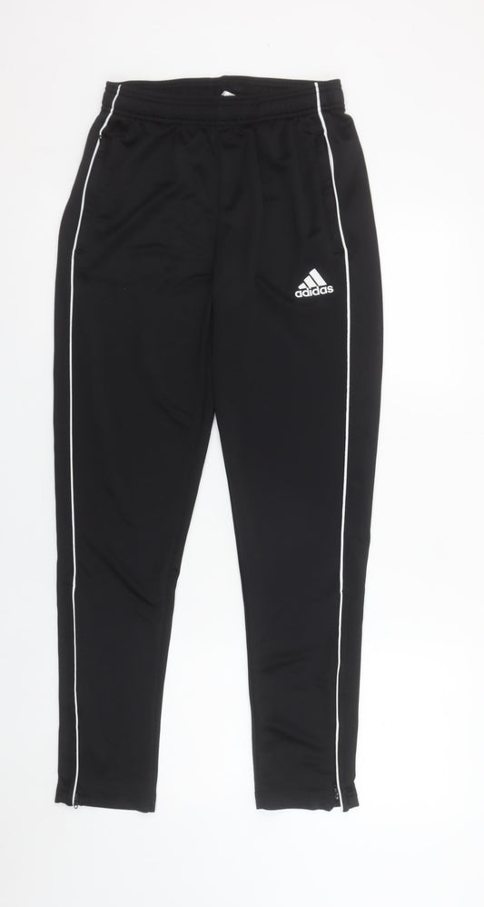 Boys UK Size 13-14 Years adidas Regular Fit Jogger Black Trousers