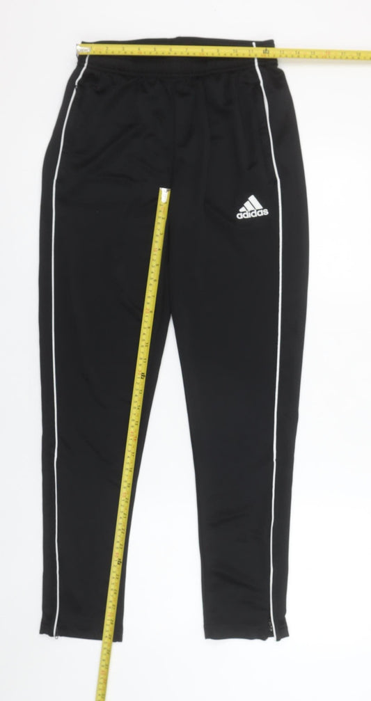 Boys UK Size 13-14 Years adidas Regular Fit Jogger Black Trousers