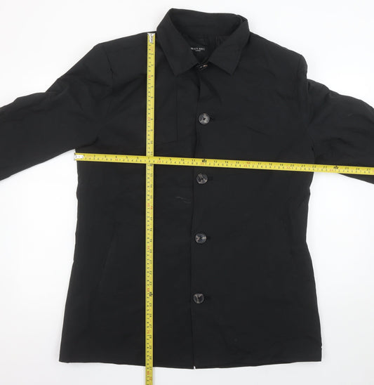Mens UK Size L Brave Soul Black Overcoat
