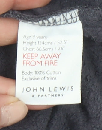 Boys UK Size 9 Years John Lewis & Partners Grey Pullover Hoodie
