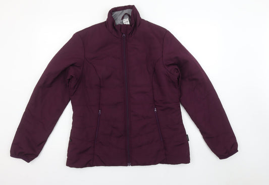 Womens UK Size L DECATHLON Purple Puffer Jacket
