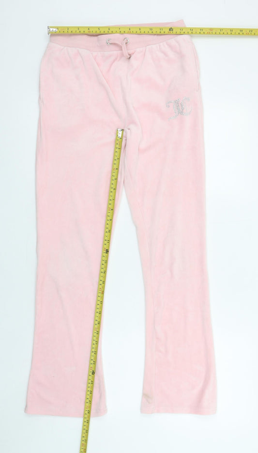 Girls UK Size 12-13 Years Juicy Couture Regular Fit Jogger Pink Trousers