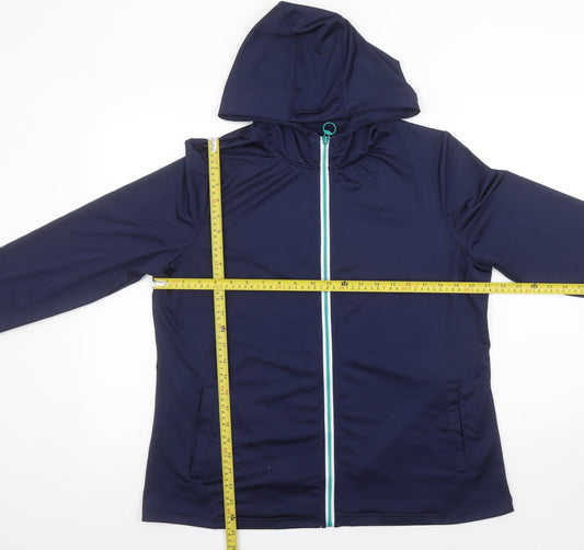 Womens UK Size L Dunnes Stores Blue Full Zip Hoodie
