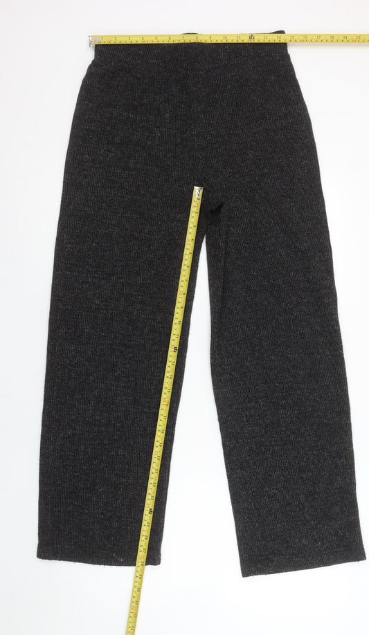 Womens UK Size M Pieces Regular Fit Casual Travel Grey Trousers