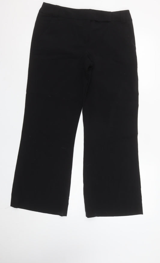 Womens UK Size 12 Dorothy Perkins Regular Fit Dress Pants Black Trousers