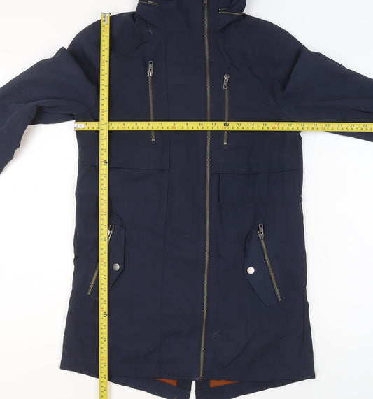 Womens UK Size 6 White Stuff Blue Parka Coat