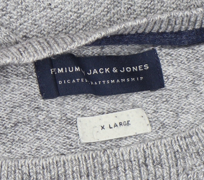 Mens UK Size XL JACK & JONES Grey Pullover Jumper