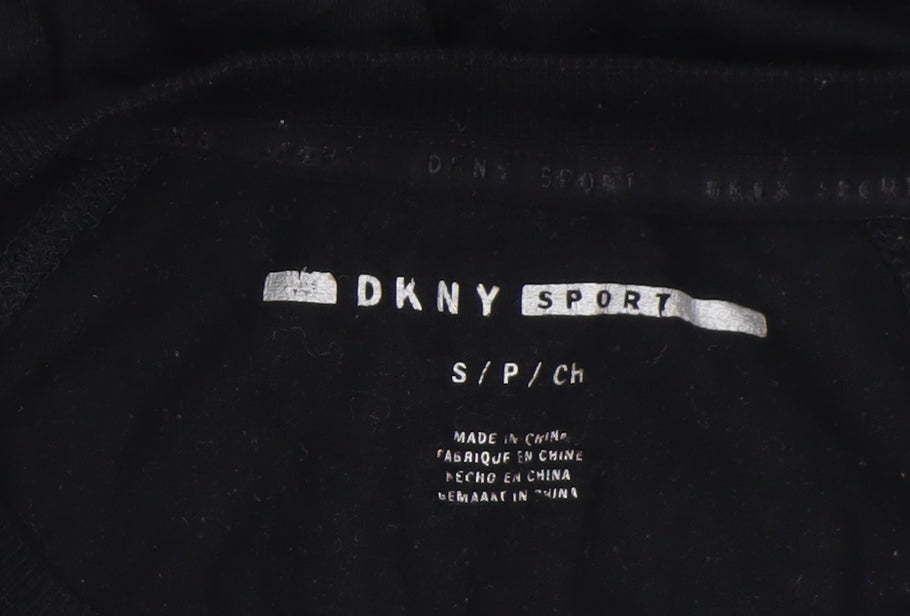 Womens UK Size S DKNY Black Basic T-Shirt