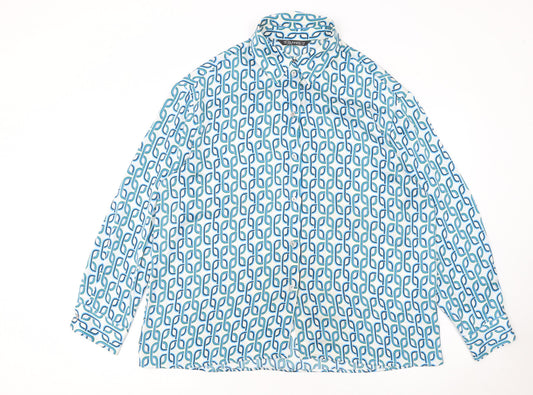 Womens UK Size 12 Dunnes Blue Classic Button-Up