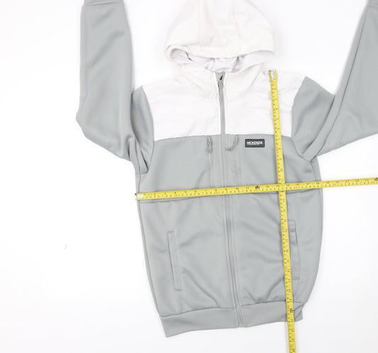 Mens UK Size S McKenzie Grey Full Zip Hoodie