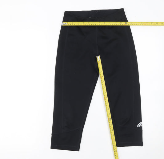 Womens UK Size S adidas Slim Fit Capri Black Leggings