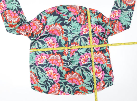 Womens UK Size 16 Gallery Multicoloured Tunic Blouse