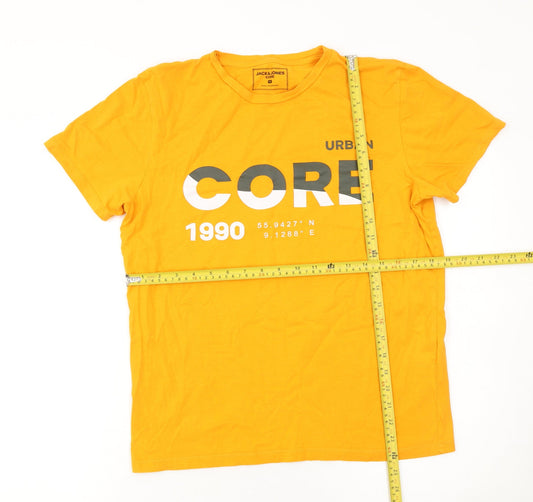 Mens UK Size M JACK & JONES Yellow T-Shirt