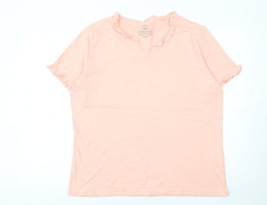 Womens UK Size 18/20 Damart Pink Basic T-Shirt