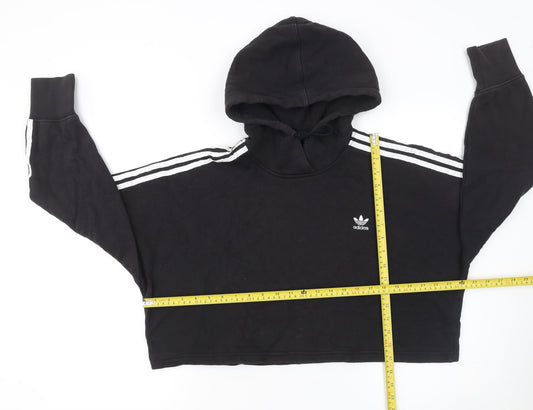 Womens UK Size 8 adidas Black Pullover Hoodie