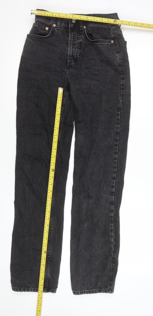 Womens UK Size 8 ASOS Regular Fit Straight Black Jeans