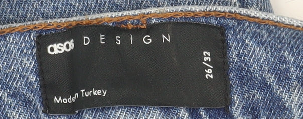 Womens UK Size 8 ASOS Regular Fit Straight Blue Jeans