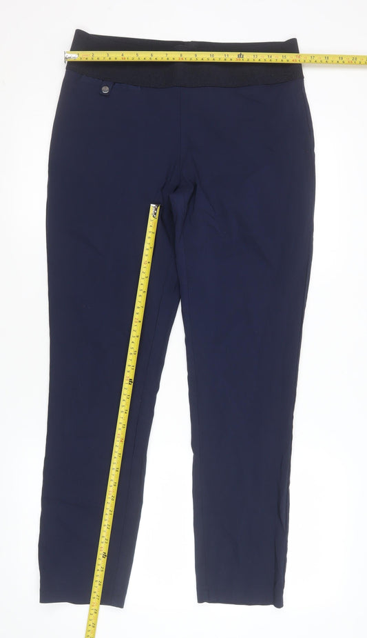 Womens UK Size 14 Kelly & Grace Regular Fit CasualTravelWorkwear Blue Trousers