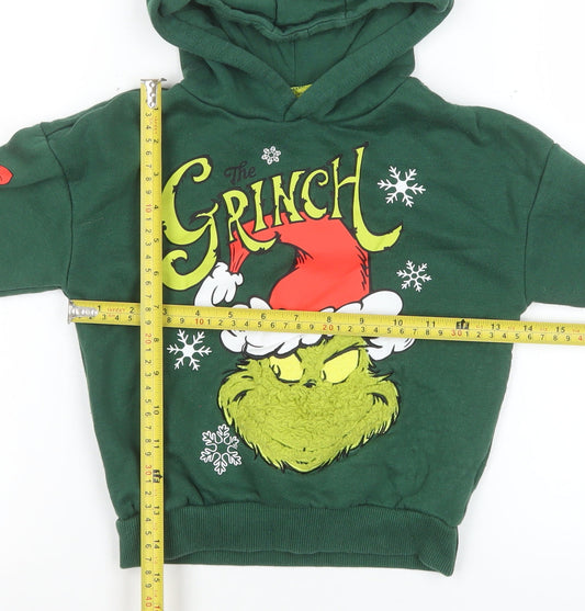 Boys UK Size 3-4 Years Primark Green Pullover Hoodie