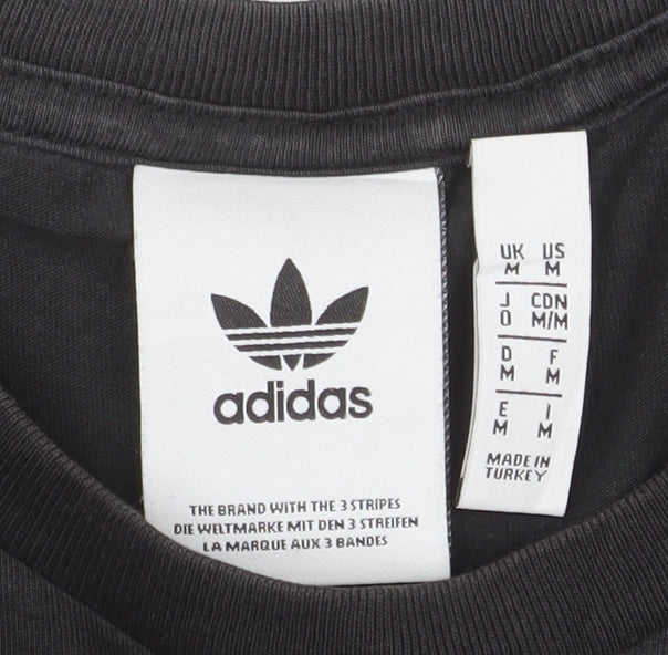 Mens UK Size M adidas Black T-Shirt