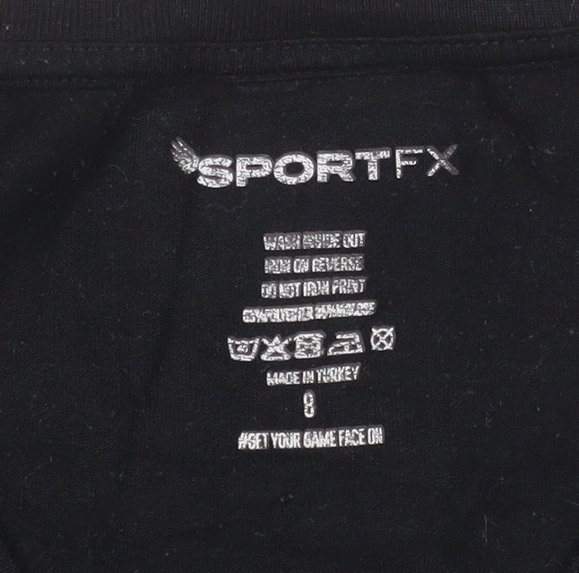 Womens UK Size 8 SPORTFX Black Gym & Training Yoga Running & Jogging Tank