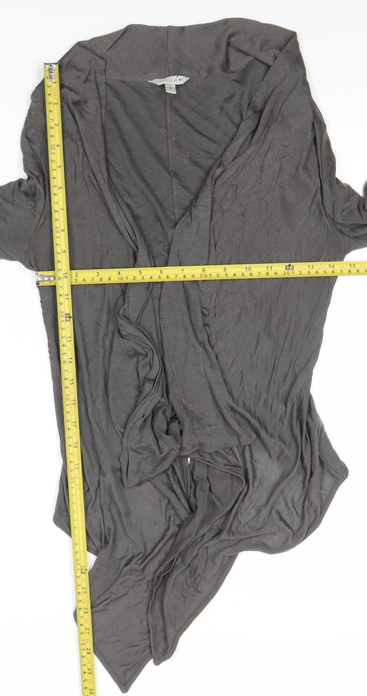Womens UK Size S Jigsaw Grey Wrap Blouse