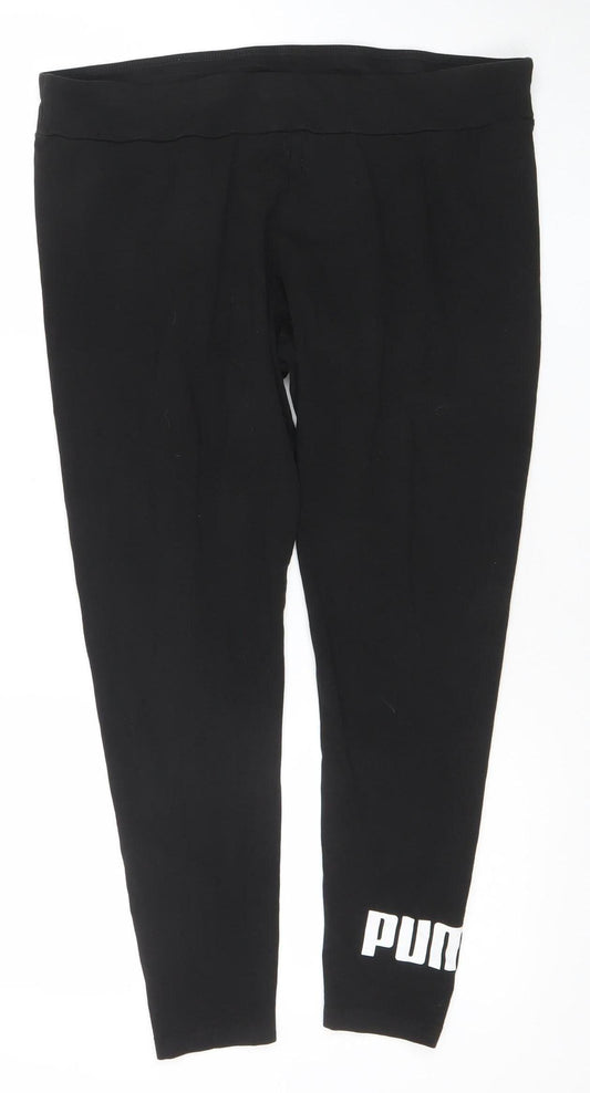 Womens UK Size XL PUMA Slim Fit Leggings Black Leggings