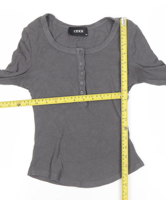 Womens UK Size XS Cider Grey Basic T-Shirt