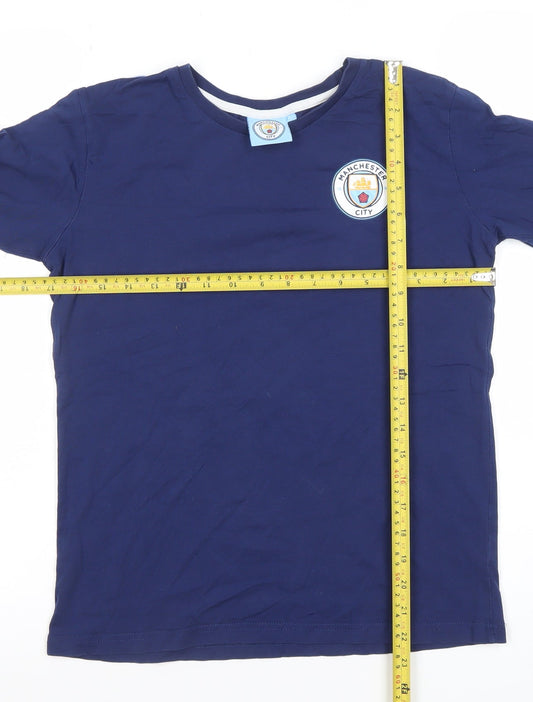Boys UK Size 12-13 Years Manchester City Blue Basic T-Shirt