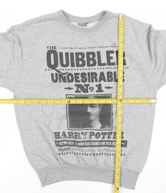 Womens UK Size 12 Harry Potter Grey Pullover Sweatshirt
