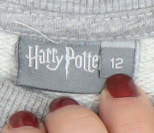 Womens UK Size 12 Harry Potter Grey Pullover Sweatshirt