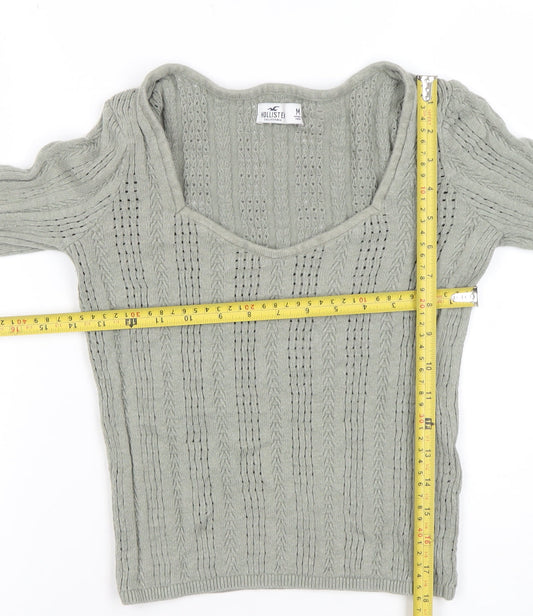 Womens UK Size M Hollister Grey Pullover Jumper
