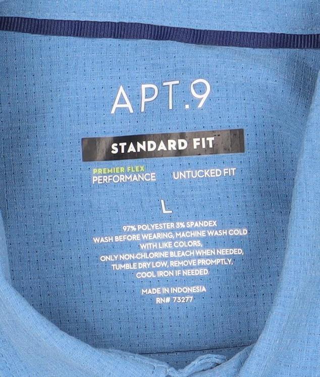 Mens UK Size L APT.9 Polyester Blend Polo Shirt