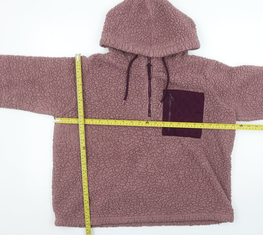 Womens UK Size 16 St. Bernard Purple Pullover Hoodie