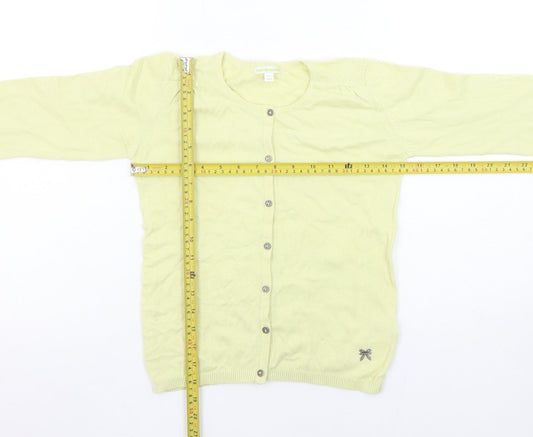 Girls UK Size 10 Years Vertbaudet Yellow Cardigan Jumper