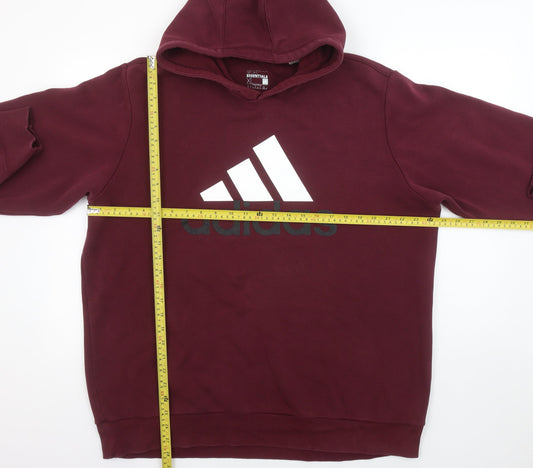 Womens UK Size XL adidas Red Pullover Hoodie