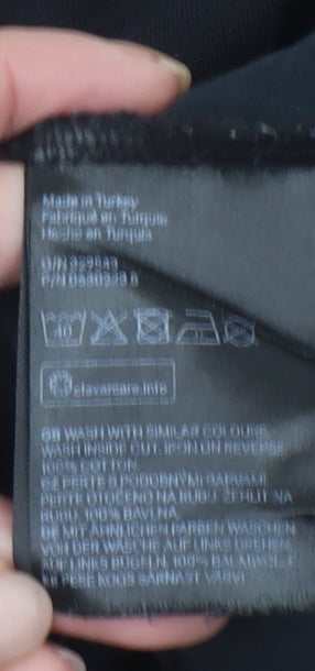 Mens UK Size S H&M Black T-Shirt