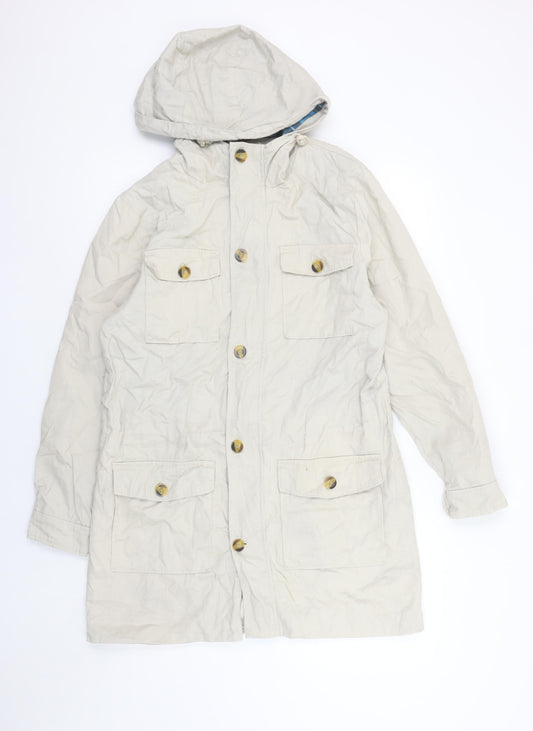 Mens UK Size S Cotton Traders Beige Parka Coat