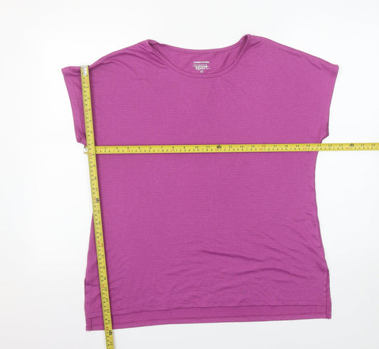 Womens UK Size M Dunnes Stores Purple Gym & Training Running & Jogging Yoga T-Sh