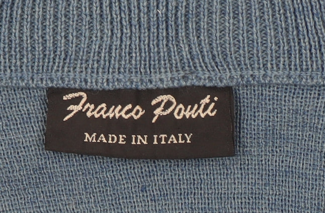 Mens UK Size L Franco Ponti Blue Pullover Jumper
