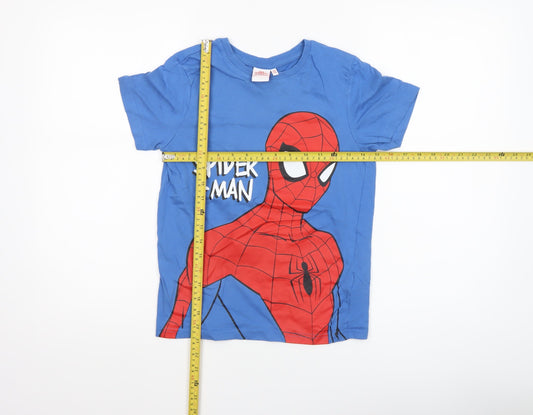 Boys UK Size 9-10 Years Marvel Blue Basic T-Shirt