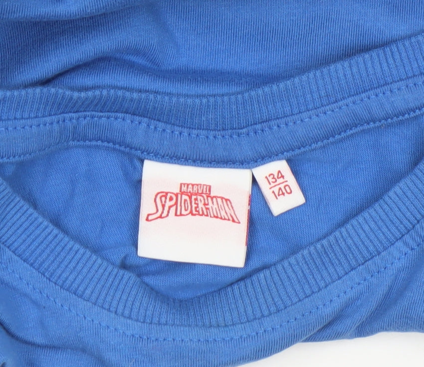 Boys UK Size 9-10 Years Marvel Blue Basic T-Shirt