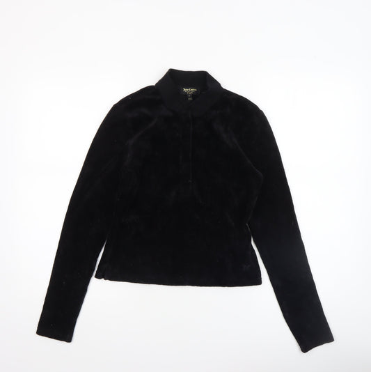 Womens UK Size S Juicy Couture Black Basic Polo