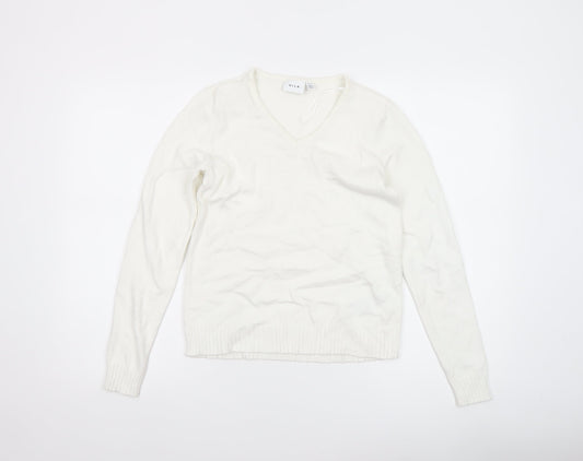 Womens UK Size 2XS VILA Ivory Pullover Jumper