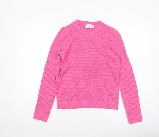 Womens UK Size S VILA Pink Pullover Jumper