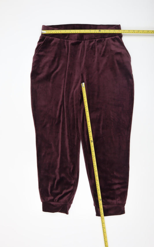 Womens UK Size XL magaschoni Relaxed Fit Jogger Purple Trousers